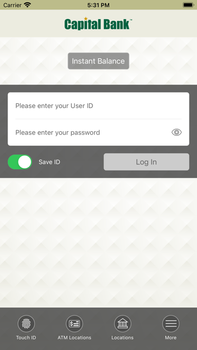 Capital Bank – Mobile Banking Screenshot