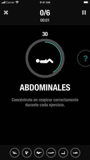 Captura de pantalla de Streaks Workout en iPhone 3