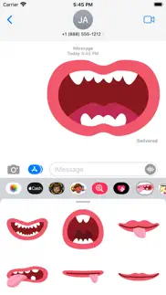 How to cancel & delete monster mouths props stickers 3