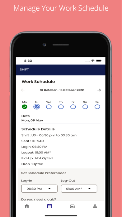 SHIFT|Mobile App Screenshot
