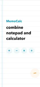 MemoCalc - Memo + Calculator screenshot #1 for iPhone