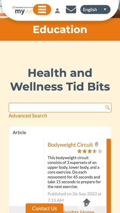 CHN myWellness Screenshot