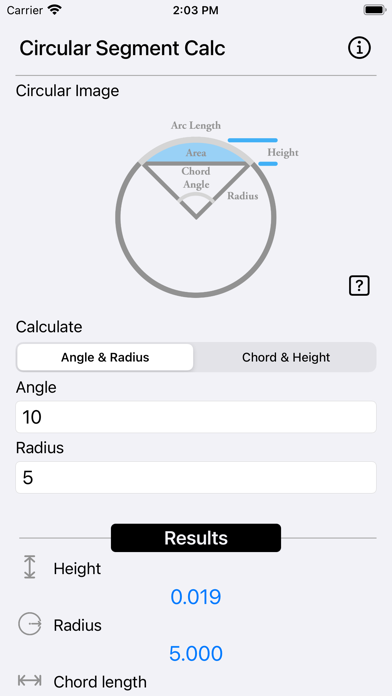 Circular Segment Calculatorのおすすめ画像1