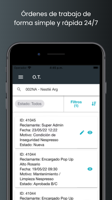 Altomonte - Órdenes de trabajo Screenshot