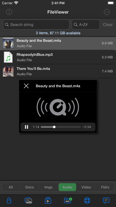 FileViewer USB for iPhone Screenshot