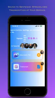 ai transcribe audio, video iphone screenshot 2