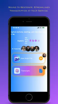 AI Transcribe Audio, Video iPhone image 2