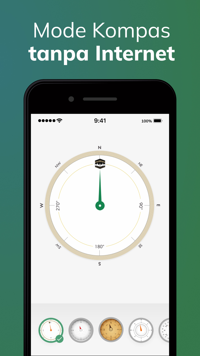 Arah Kiblat Qibla Compass 100