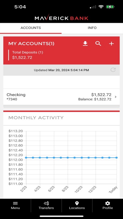 Maverick Bank Screenshot