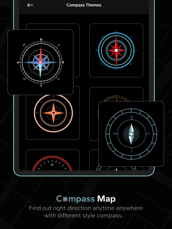 MapCompass : Compass with Maps iPad screenshot 4 - Navigation app