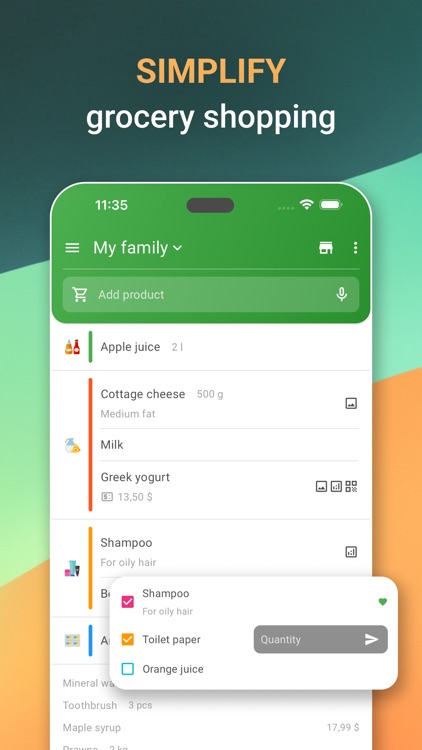 Shopium: Grocery Shopping List