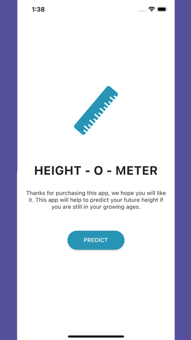 Heightometer- Height Predictor Screenshot