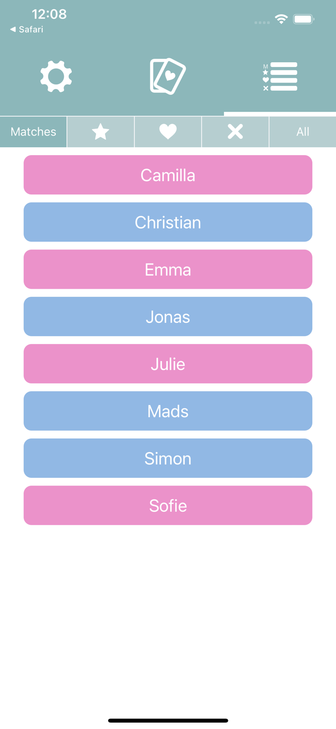 Baby Name – Swipe and Match