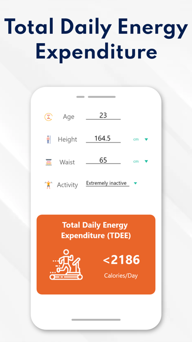 BMI, BMR & Body Fat Calculator Screenshot