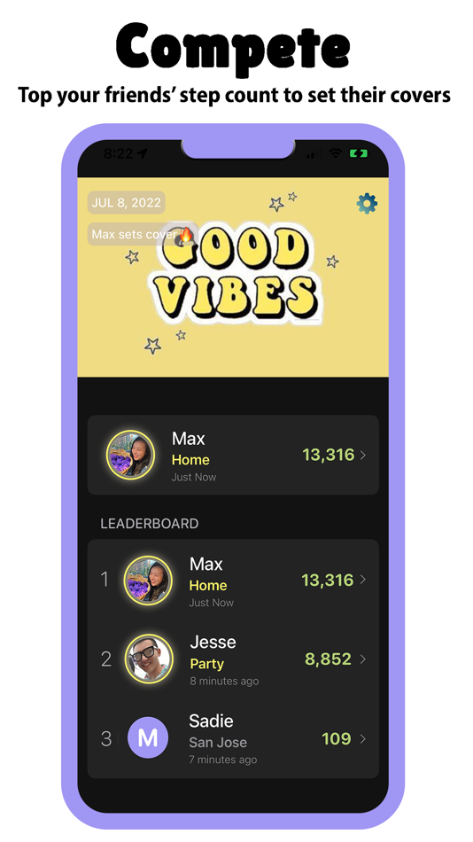 #3. Social Widget With Friends (iOS) 由: Yushi Yan