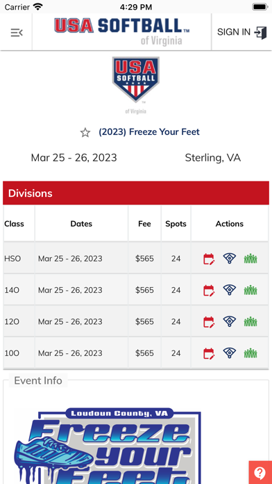 USA Softball of VA Screenshot