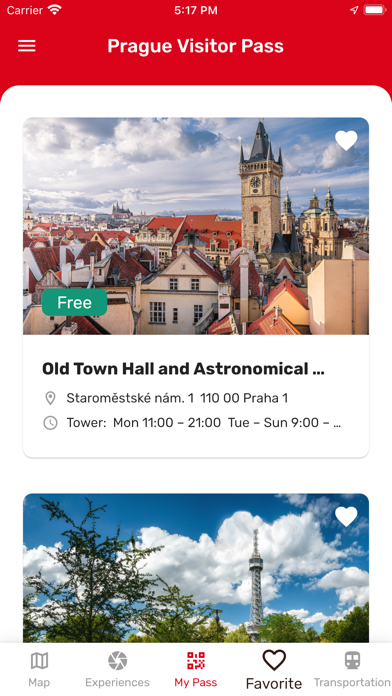 Prague Visitor Pass Screenshot