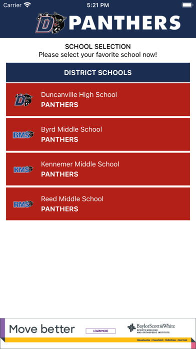 Duncanville ISD Athletics Screenshot