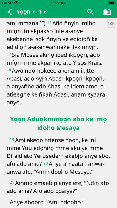 Ibibio Contemporary Bible Screenshot