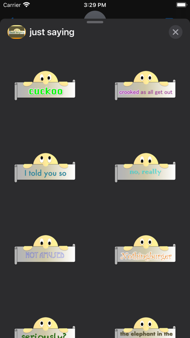 Just Saying Stickers Screenshot