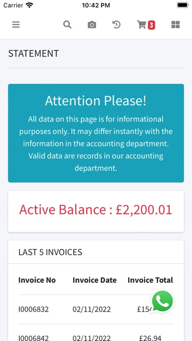 Cfood Catering Screenshot