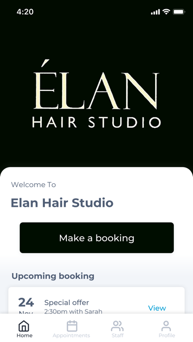 Elan Hair Studio Screenshot