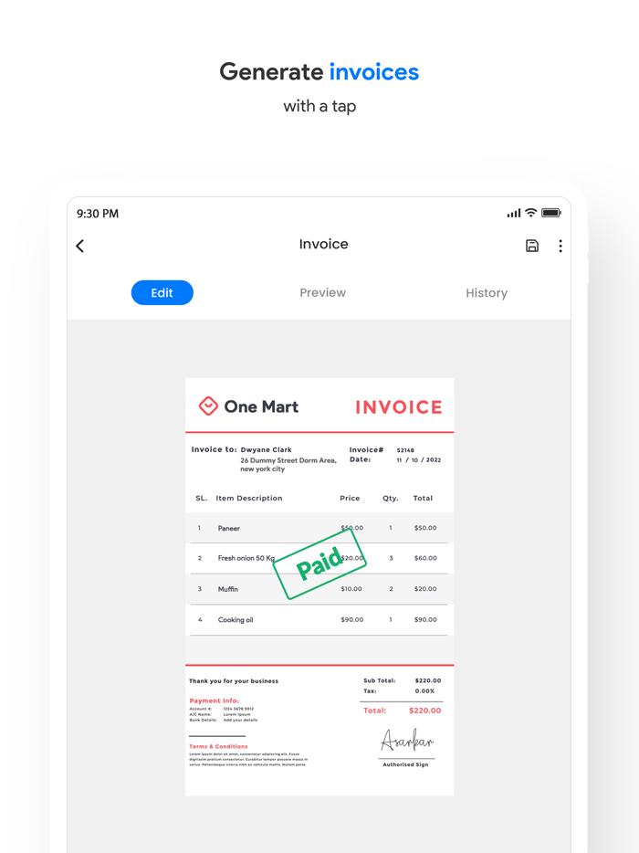 Invoices - All invoice maker