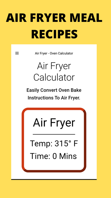 Air Fryer Meal Recipes App Screenshot