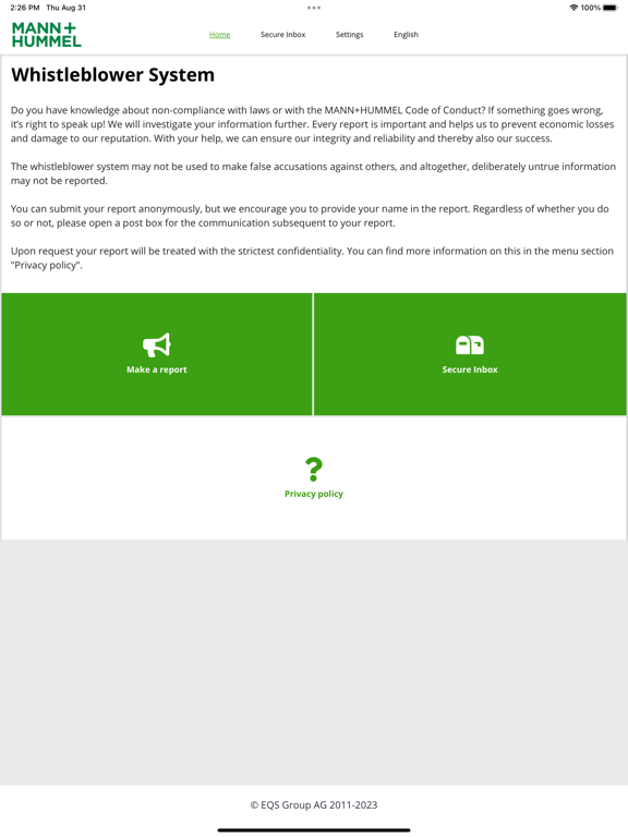Screenshot #6 pour SpeakUp@MANN&HUMMEL