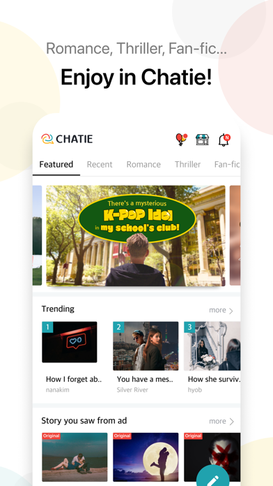 Chatie - chat stories Screenshot