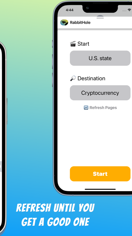 #2. RabbitHole: WikiRacing (iOS) Által: Jacob Myers