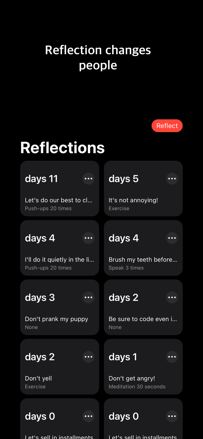 Reflection - Self-reflection