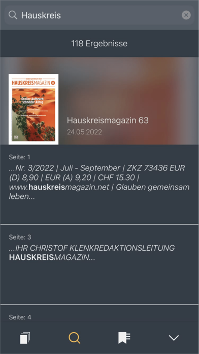 Die Hauskreis-App Screenshot