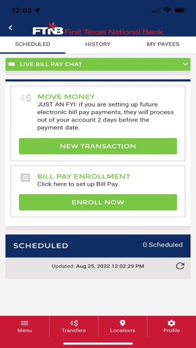 First Texas National Bank Screenshot