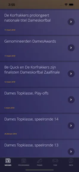 Game screenshot Korfbal events app apk
