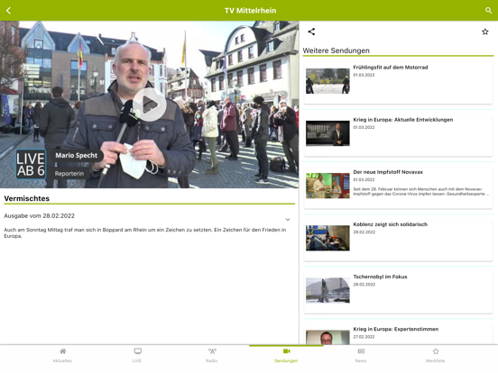 TV Mittelrhein iPad screenshot 5 - News app