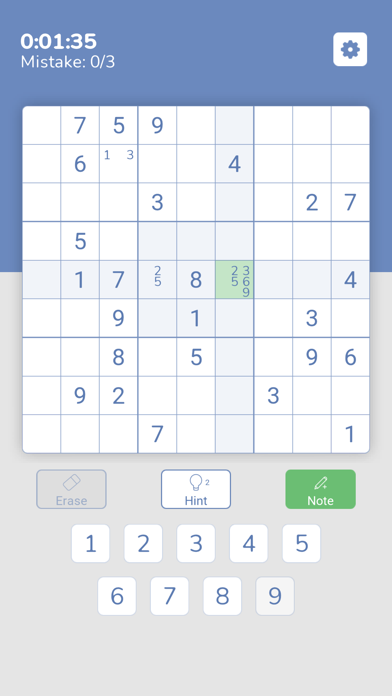 Sudoku Puzzle: IQ Number Games Screenshot