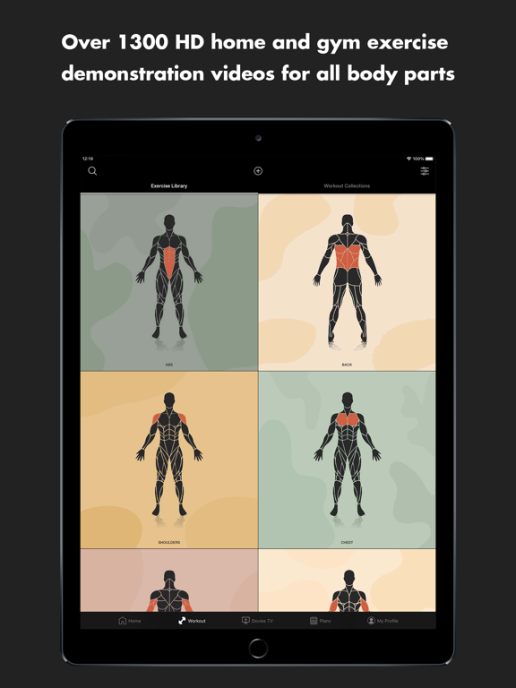 Doviesfitness iPad screenshot 1 - Health & Fitness app
