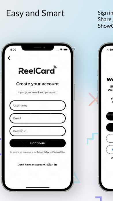 ReelCard Digital Business Card Screenshot