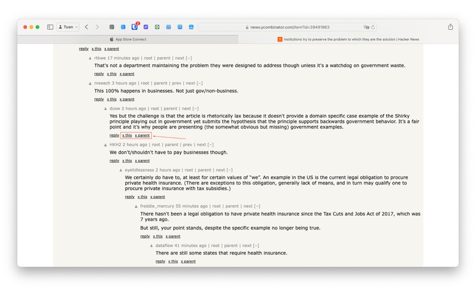 Collapse Hacker News Threads (macOS) Bởi: Tuan Nguyen