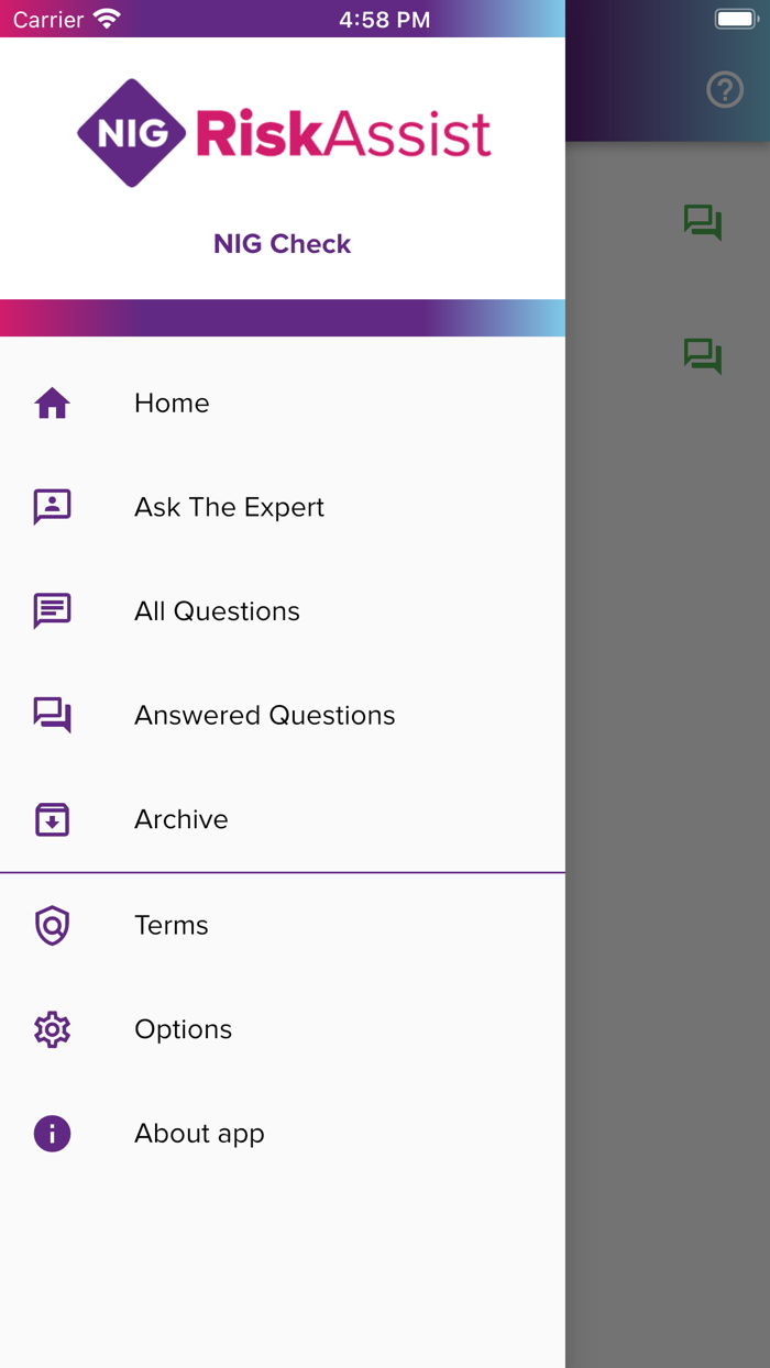 NIG Risk Assist Ask The Expert