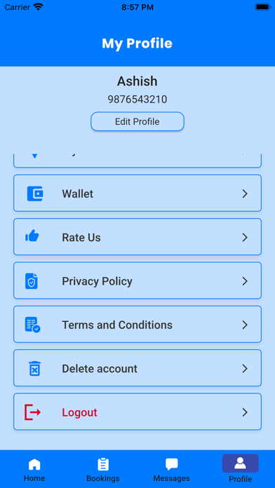 Assign Home Service Screenshot
