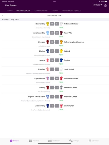 Live Scores of Premier Leagueのおすすめ画像1