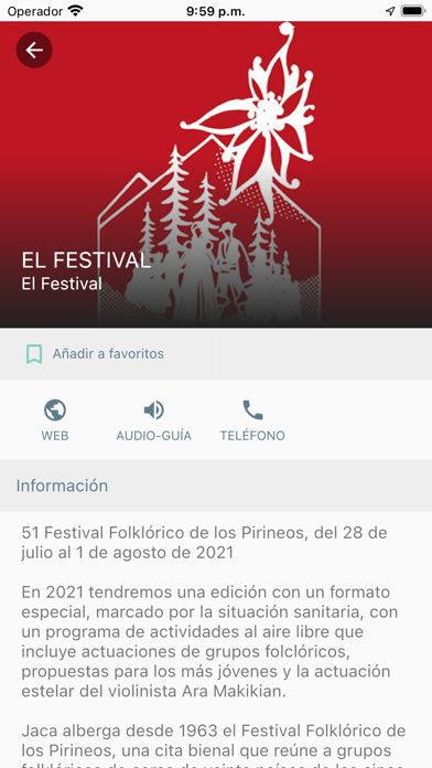 Festival Folklórico Pirineos Screenshot