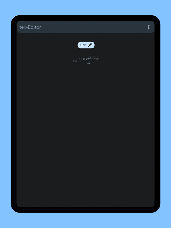 Pro LaTeX Formula Editor iPad screenshot 3 - Developer Tools app