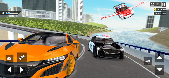 Flying Car Game Police Games