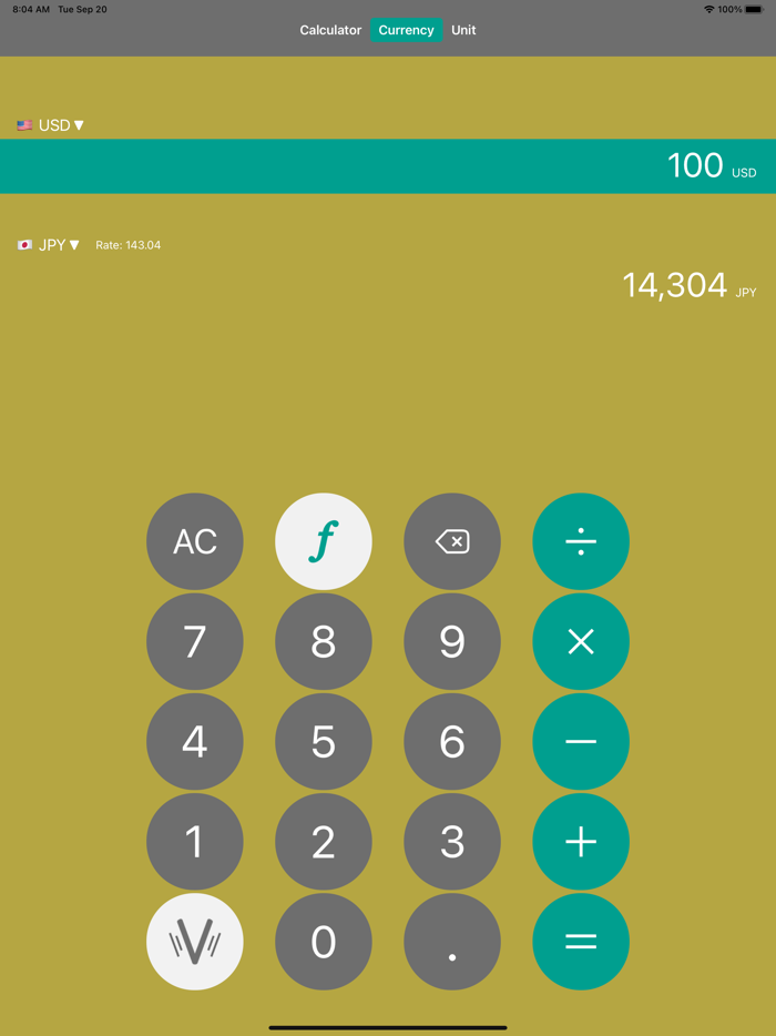 Calculator - Currency - Unit