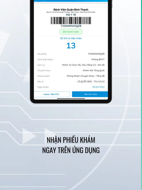 BV BÌNH THẠNH iPad screenshot 5 - Medical app