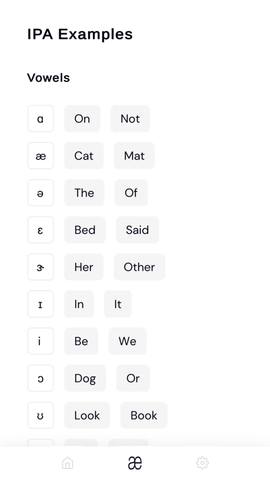 English IPA Dictionary Screenshot