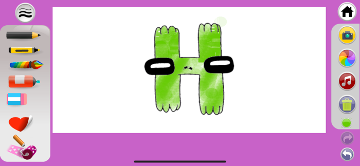 Alphabet Glitter Lor Coloring